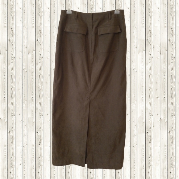 Carole Little Ultrasuede Maxi Pencil Skirt - Picture 2 of 6